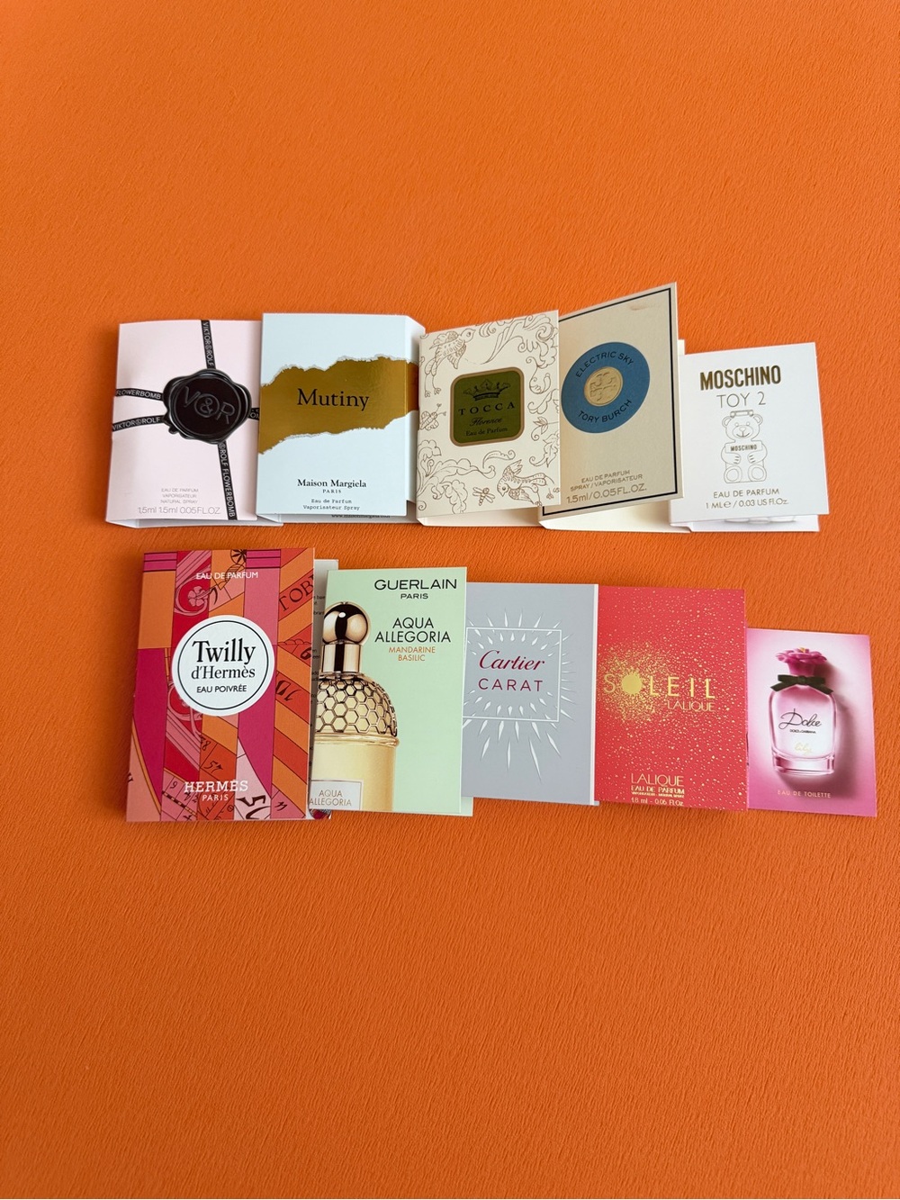 Lot of 10 Designer Sample Cards